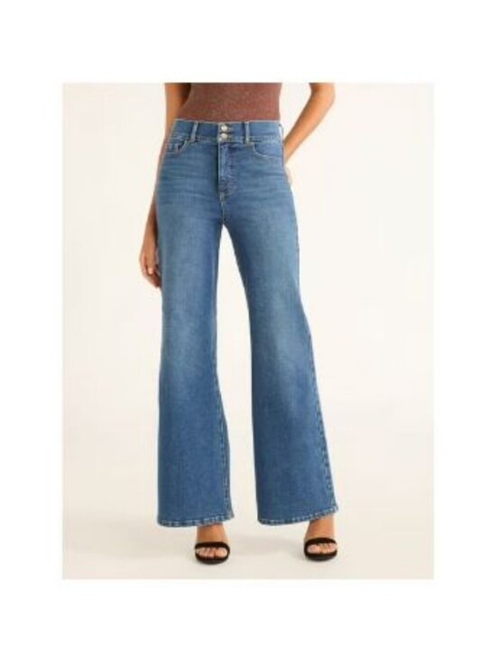 Sofia Vergara Denim - Sofia by Sofia Vergara Women's Margot Wide Leg High Rise Jeans, Size 18, Classic